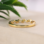 Twisted Dainty Spiral Half Eternity Ring