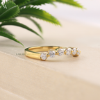 Round Cut Half Eternity Band