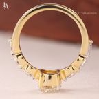 Round Cut Graduated Seven Stone Engagement Ring