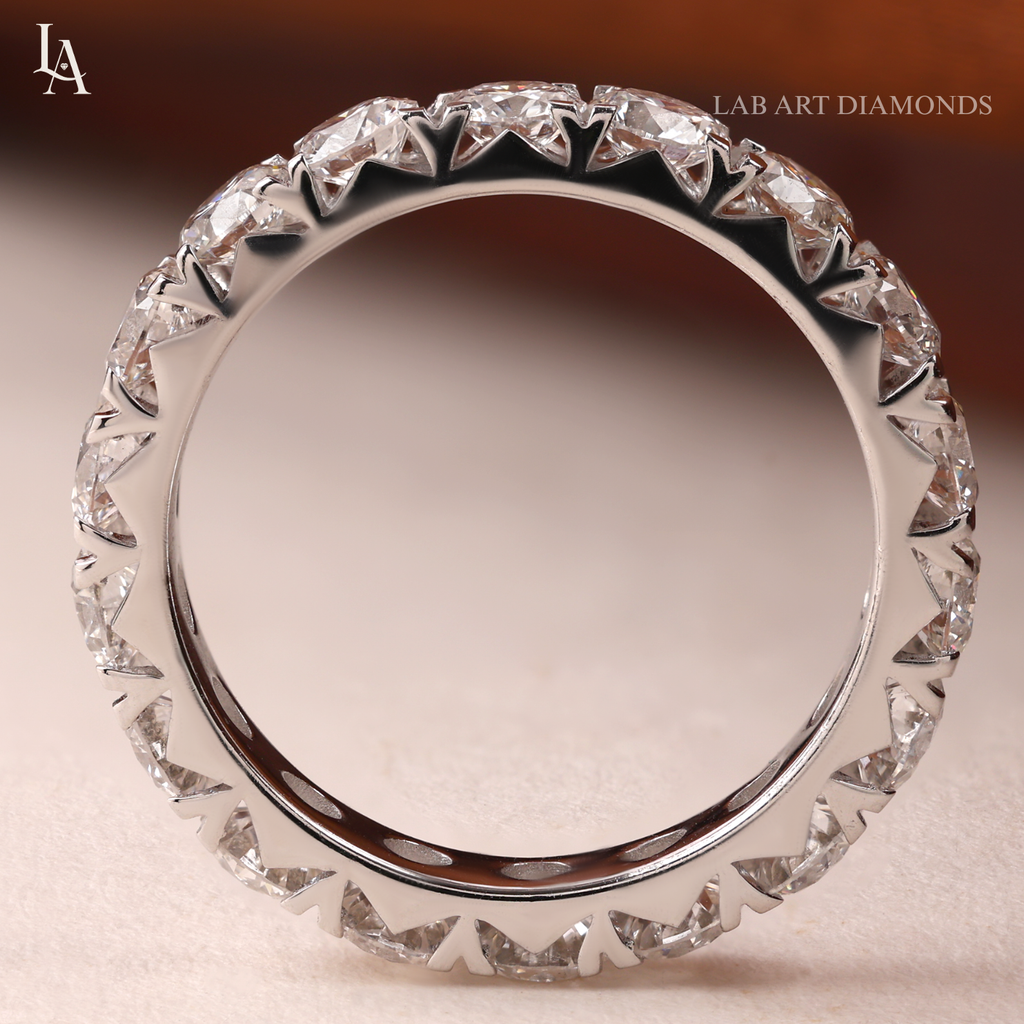 Round Wide Diamond Full Eternity Band