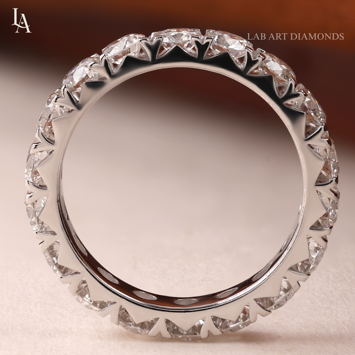 Round Wide Diamond Full Eternity Band