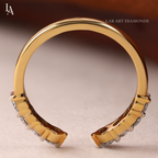 Unique Open Gap Wedding Band