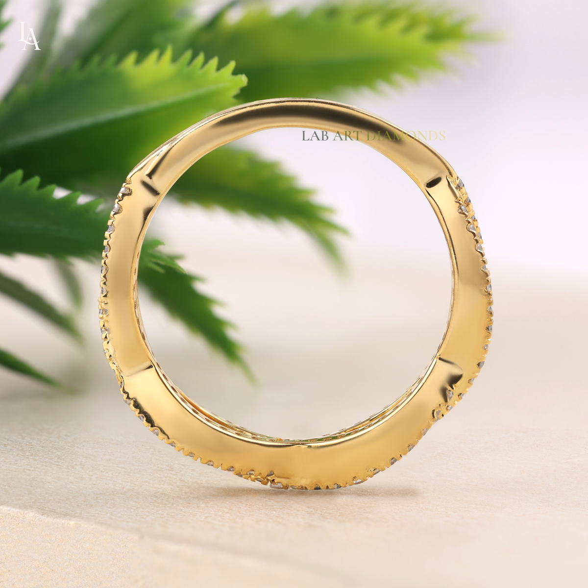 Twisted Infinity Half Eternity Band