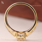 Vintage Round Cut Milgrain Engagement Ring