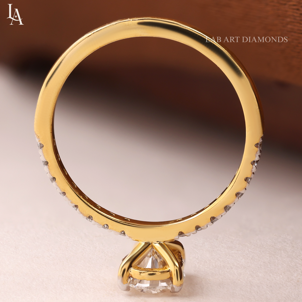 Pear Cut Tear Drop Solitaire Engagement Ring