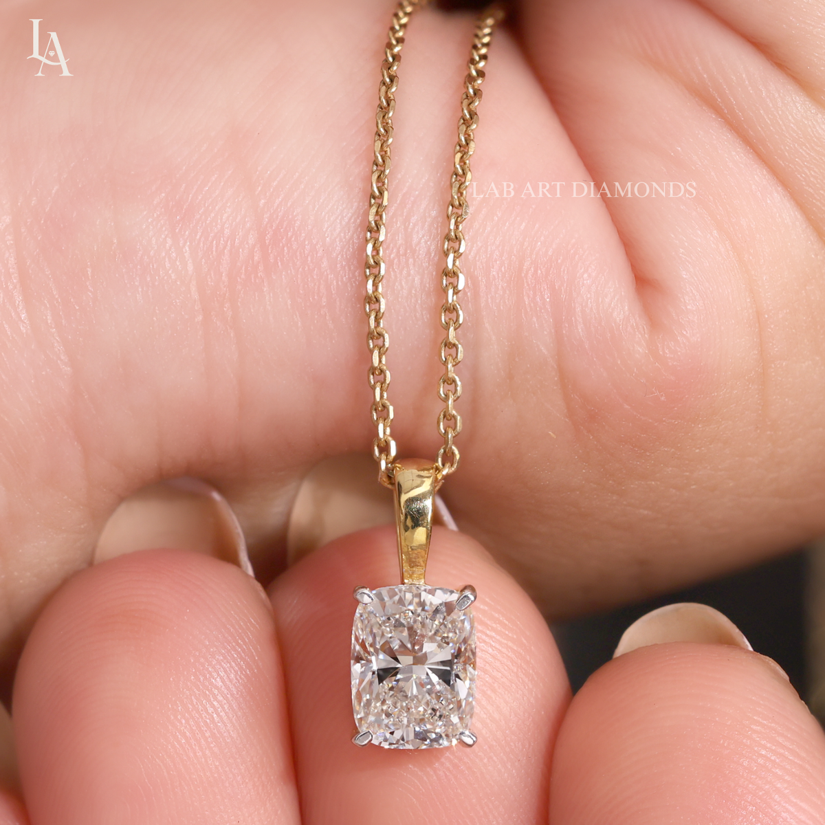 Radiant Cut Solitaire Pendent