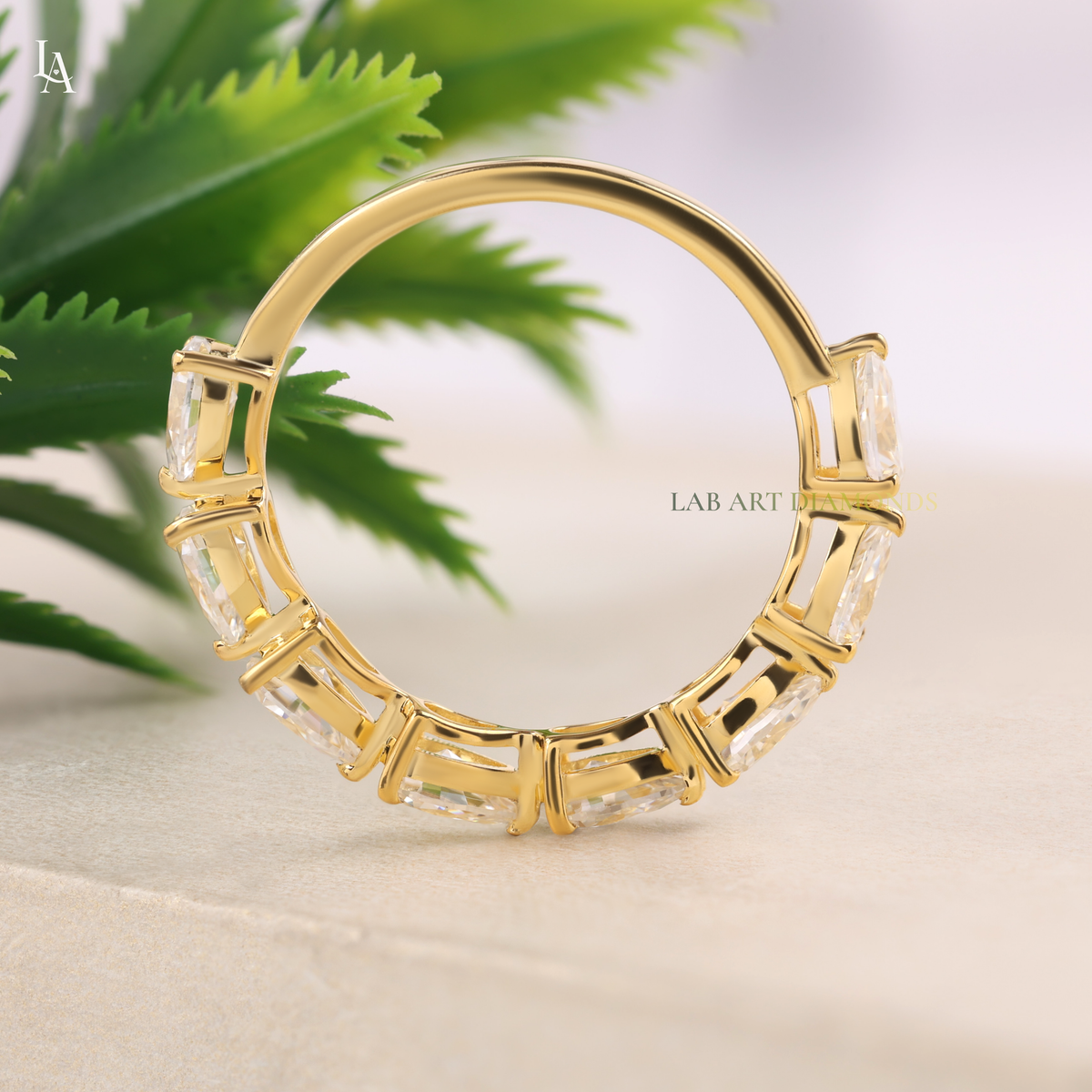 Twisted Vine Spiral Half Eternity Ring
