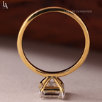 Asscher Cut Solitaire Engagement Ring