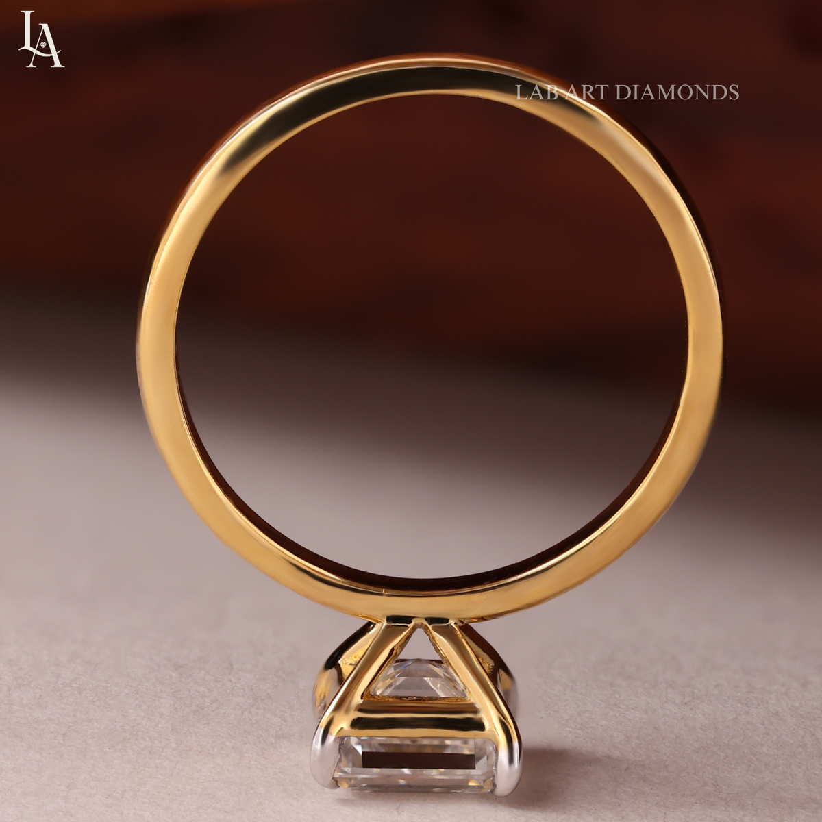 Asscher Cut Solitaire Engagement Ring