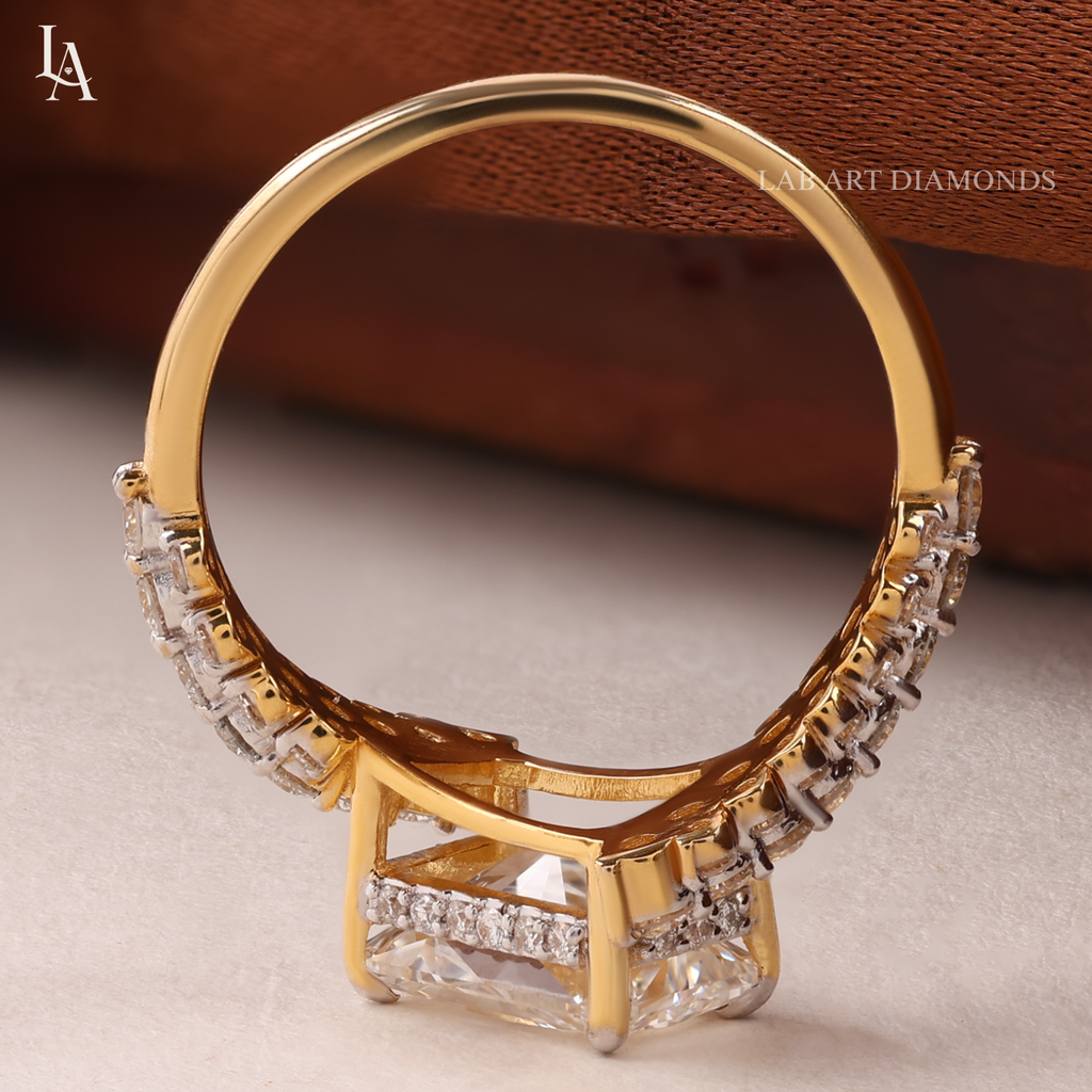 Radiant Cut Cluster Bypass Ring