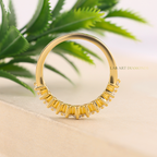 Round Cut Half Eternity Band