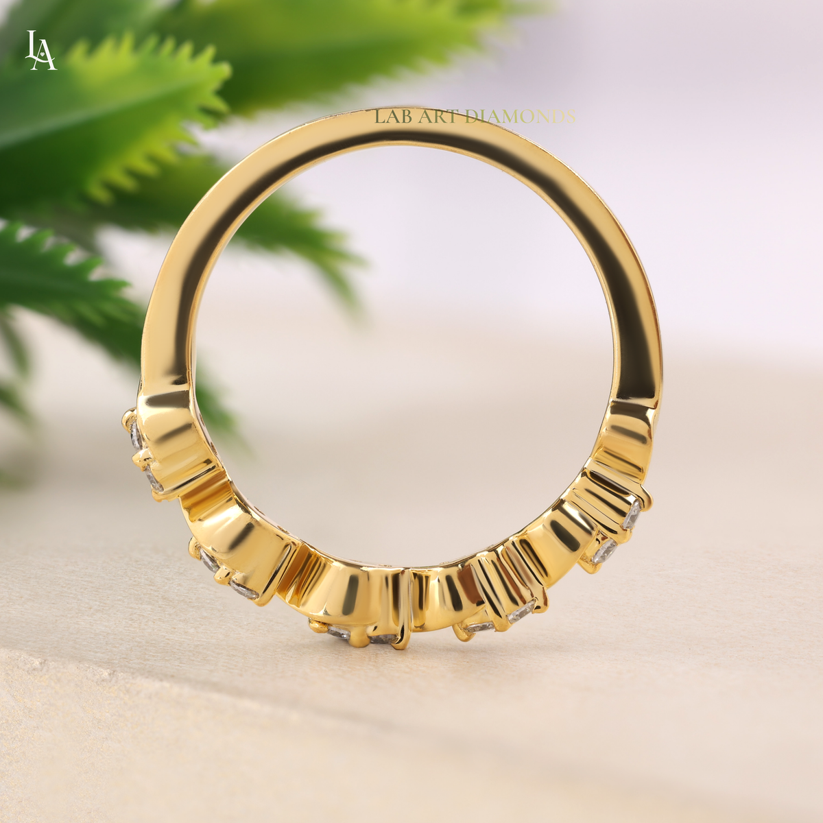 Twisted Dainty Spiral Half Eternity Ring