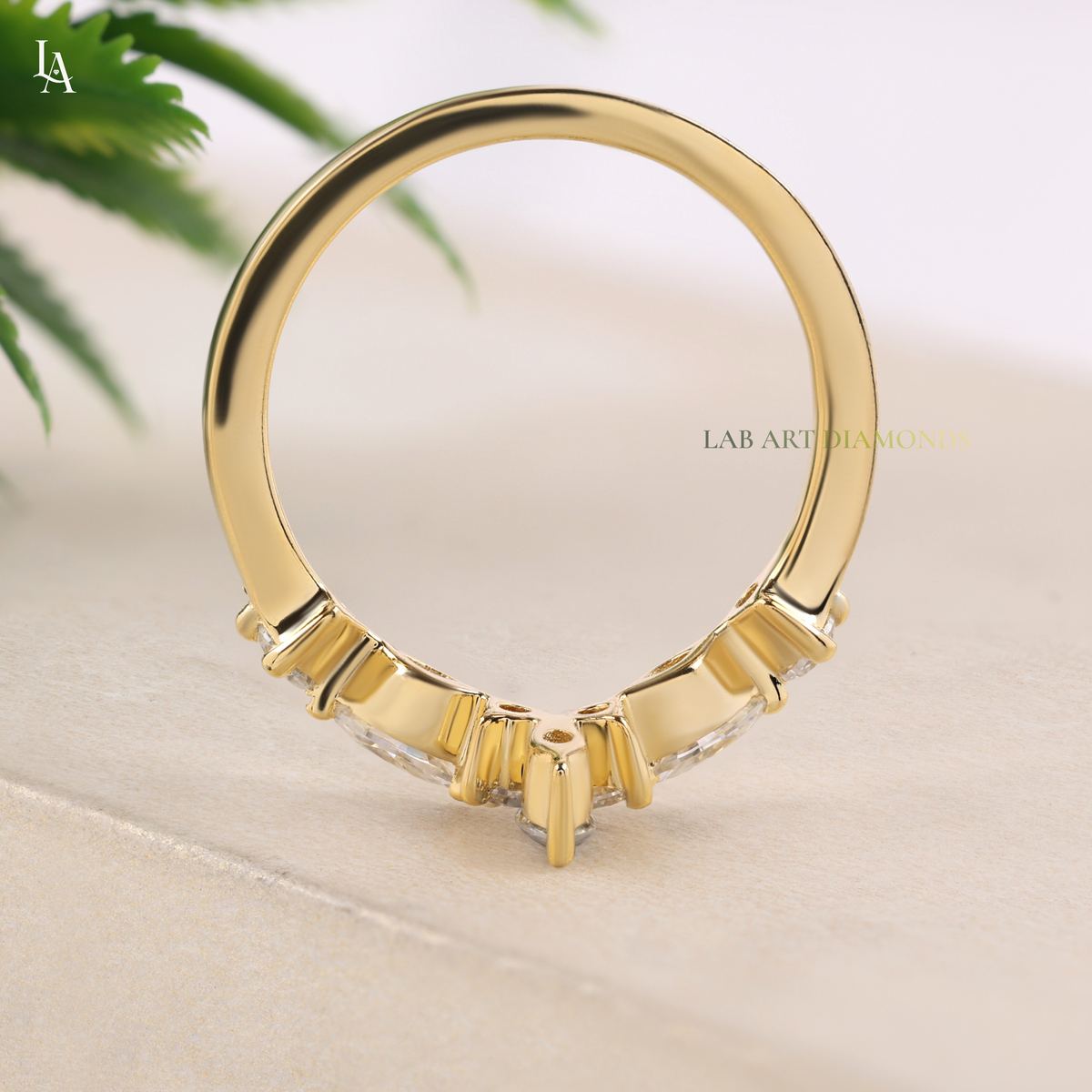 Marquise Cut Tiara Curved Contour Ring