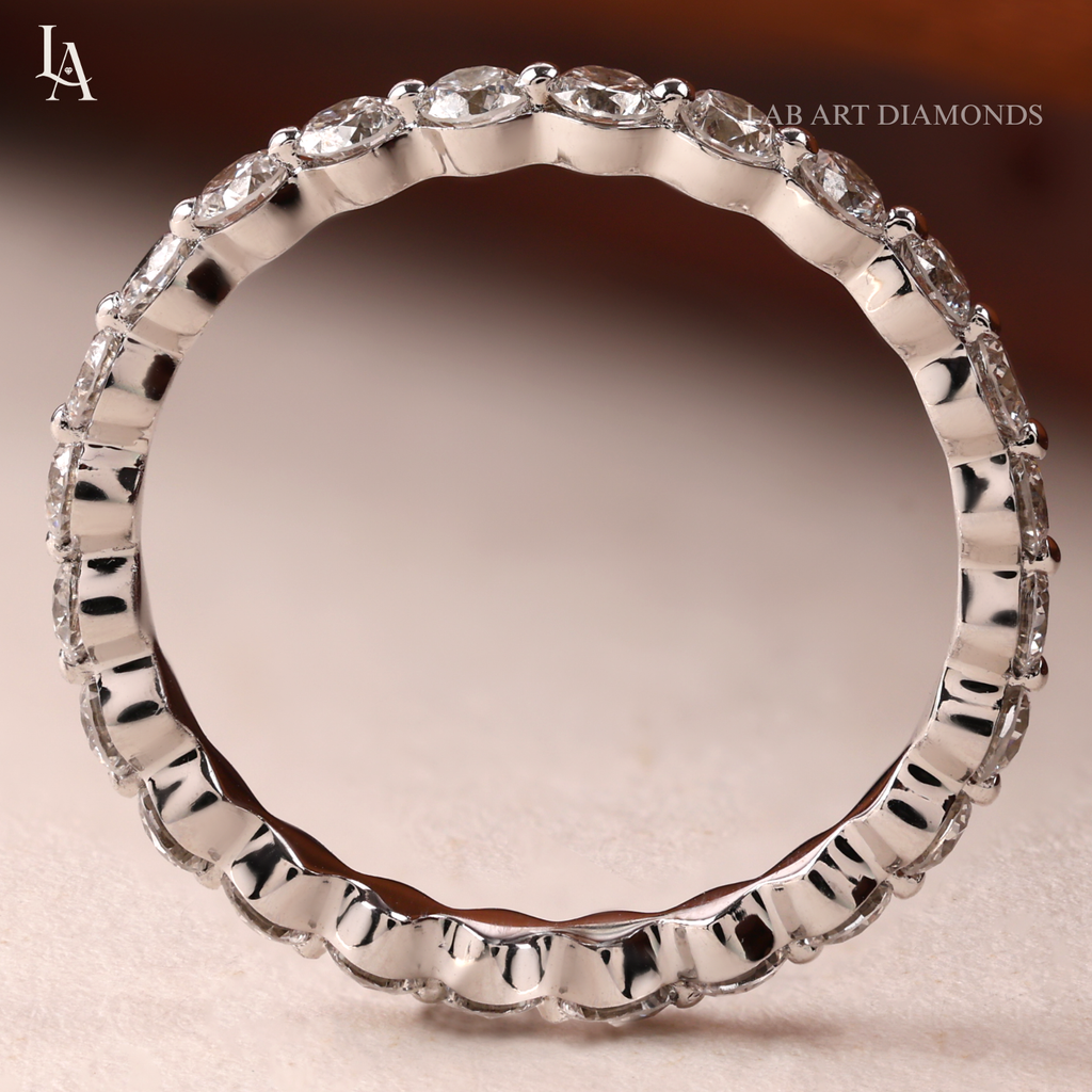 Round Cut Diamond Full Eternity Band