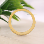 Curved U Shape Pave Contour Band