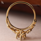 Marquise Cut Nature Inspired Engagement Ring