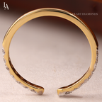 Open Cuff Pave Wedding Band