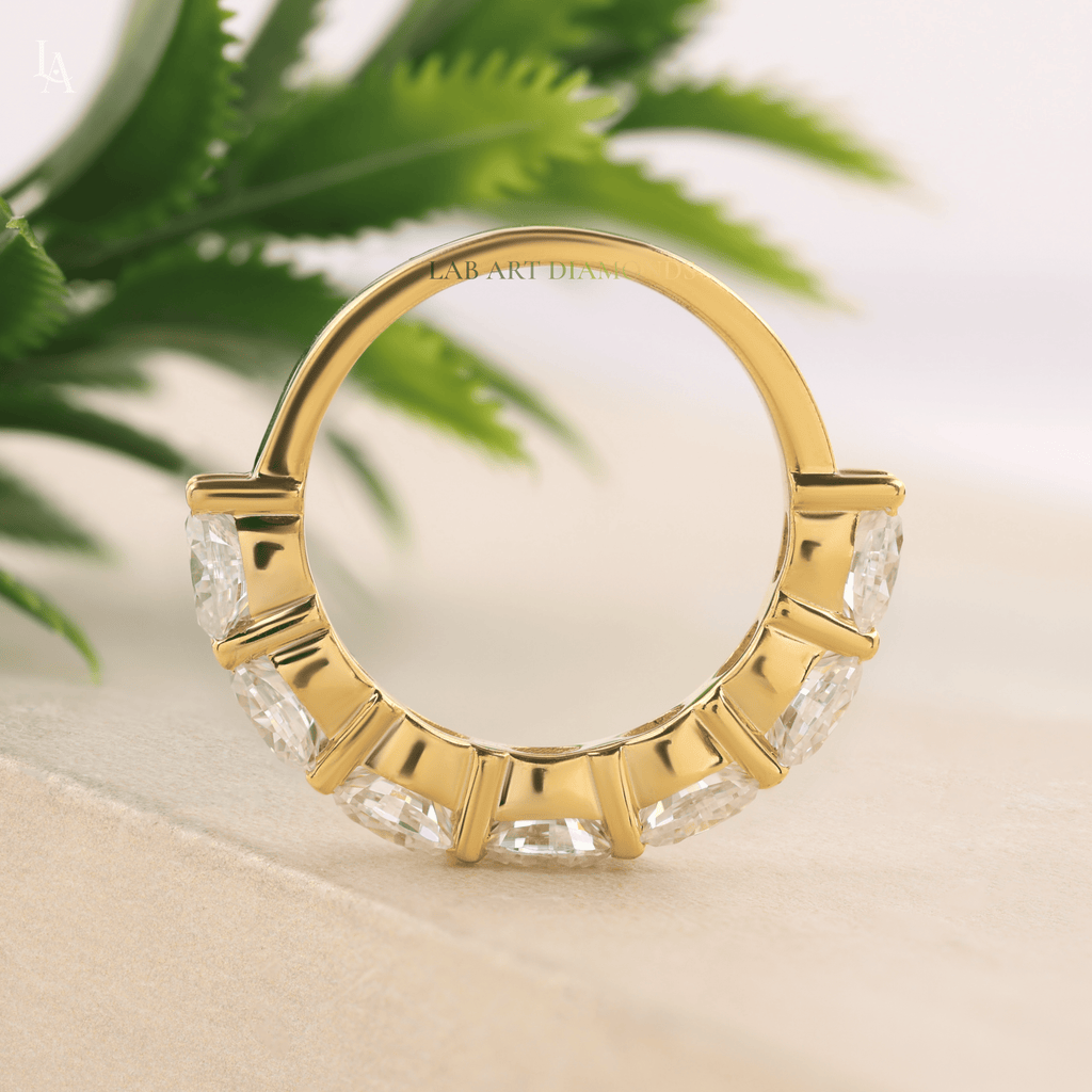 Oval Cut Half Eternity Band