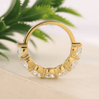 Oval Cut Half Eternity Band