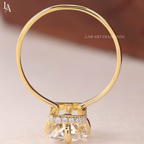 Radiant Cut Hidden Halo Solitaire Engagement Ring