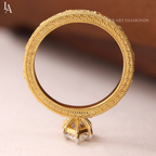Marquise Cut Vintage Hand Engraved Solitaire Engagement Ring