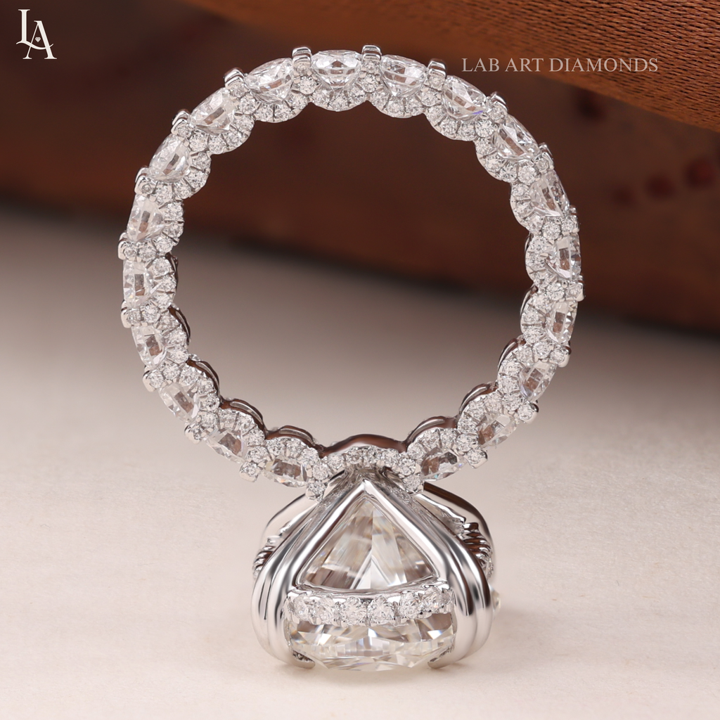 Oval Cut Hidden Halo Engagement Ring