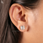 Cushion Cut Stud Earrings