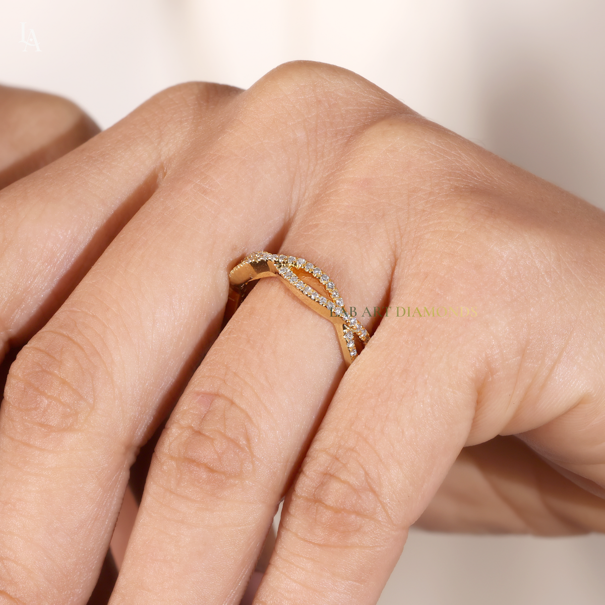 Twisted Infinity Half Eternity Band