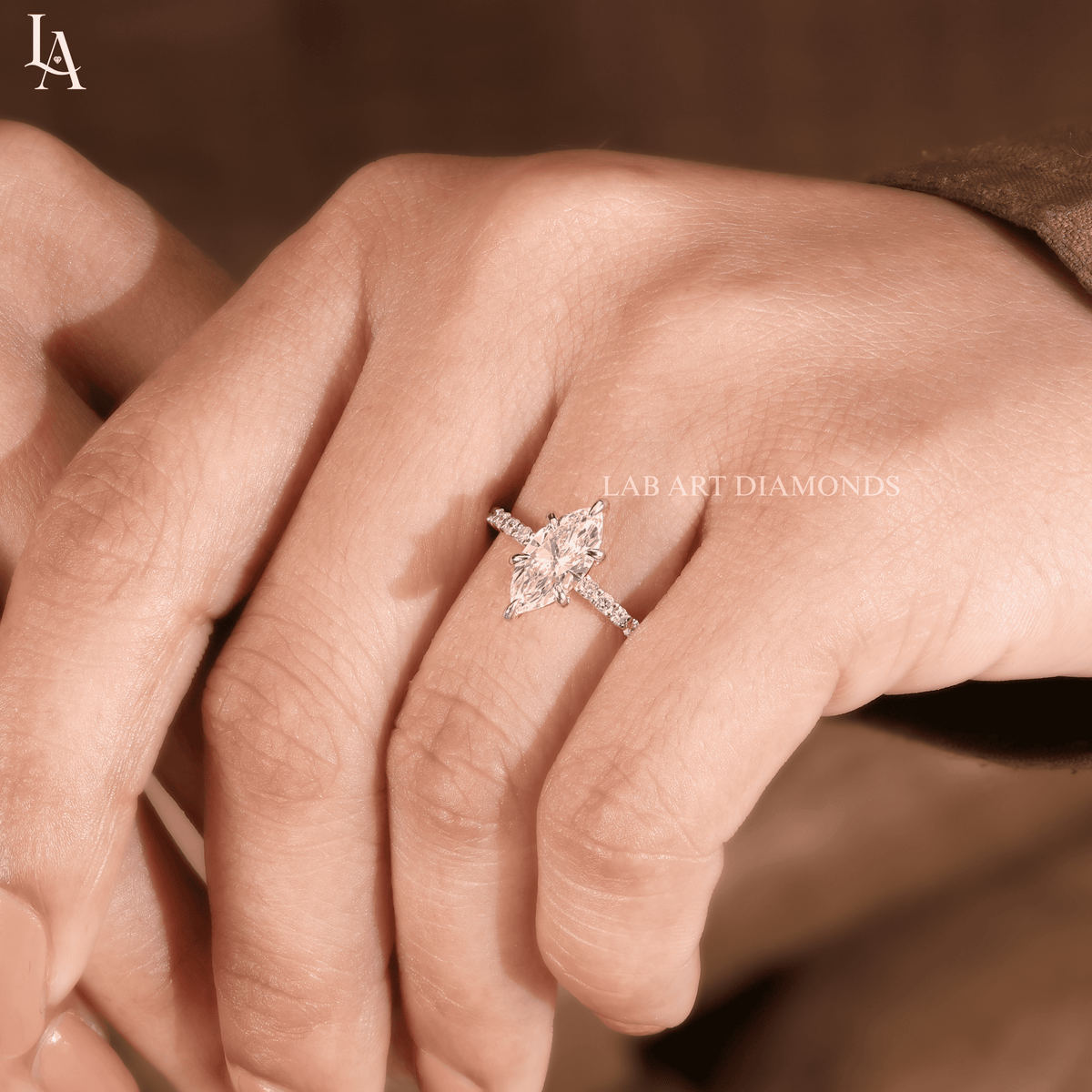 Marquise Cut Solitaire Engagement Ring