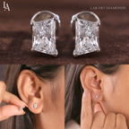 Kite Cut Solitaire Stud Earrings