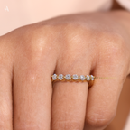 Round Cut Half Eternity Band