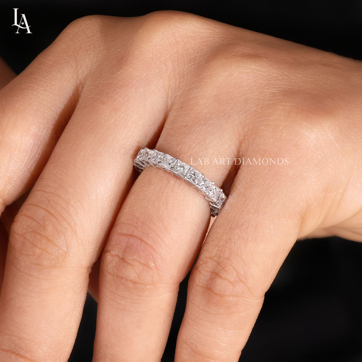 Princess Cut Full Eternity Band