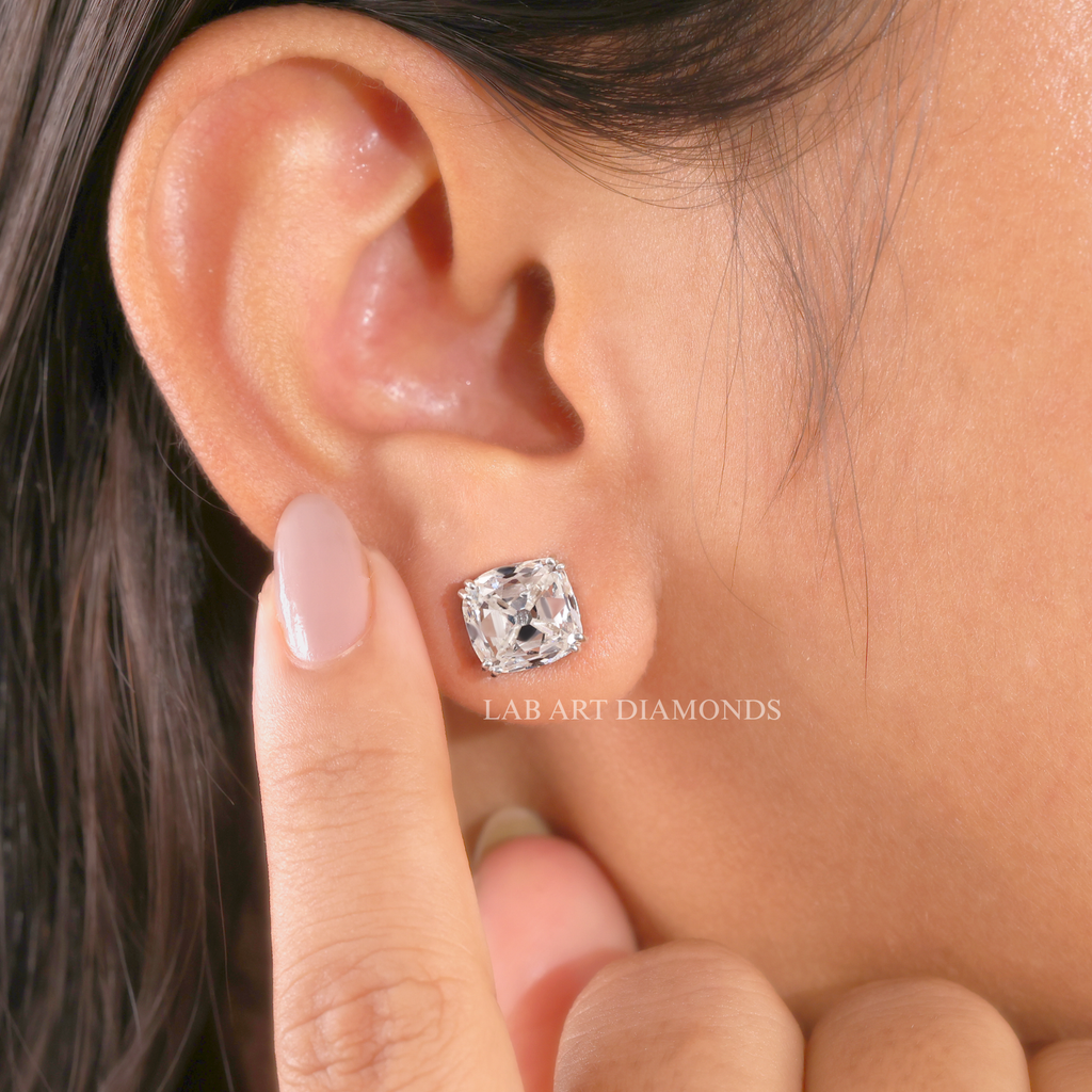 Cushion Cut Stud Earrings