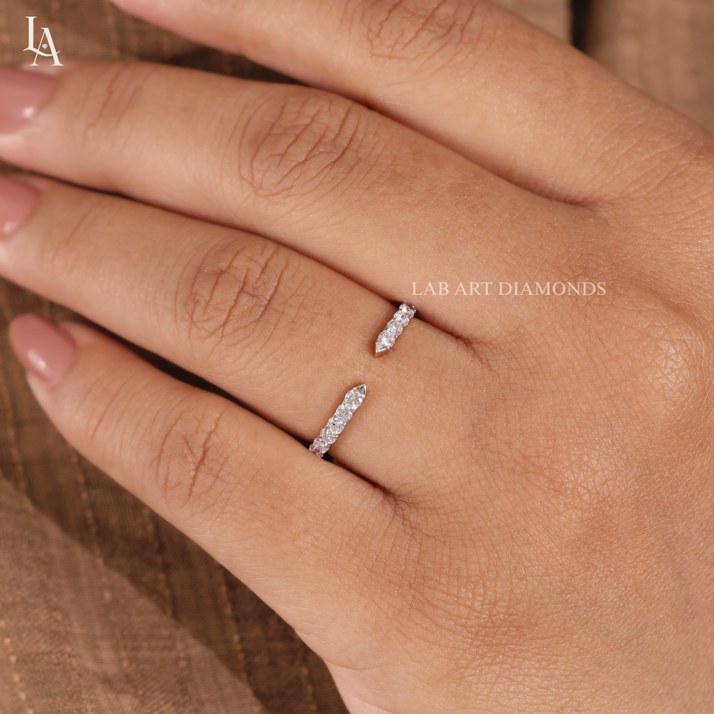 Open Cuff Pave Wedding Band