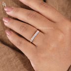 Princess Cut Half Eternity Band