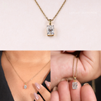 Radiant Cut Solitaire Pendent