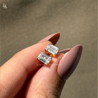 Emerald Cut Stud Earrings