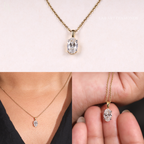 Oval Cut Solitaire Pendent