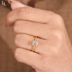 Emerald Cut Solitaire Engagement Ring