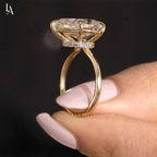 Pear Cut Hidden Halo Solitaire Engagement Ring