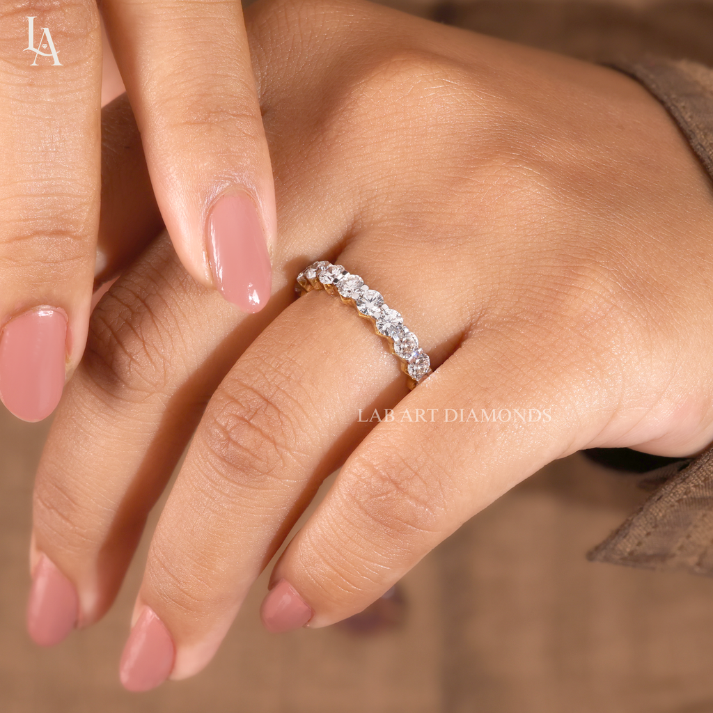 Round Cut Full Eternity Band