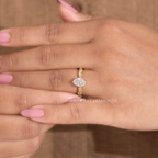 Oval Cut Vintage Milgrain Engagement Ring