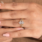 Marquise Cut Nature Inspired Engagement Ring