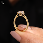 Vintage Inspired Oval Cut Engagement Ring