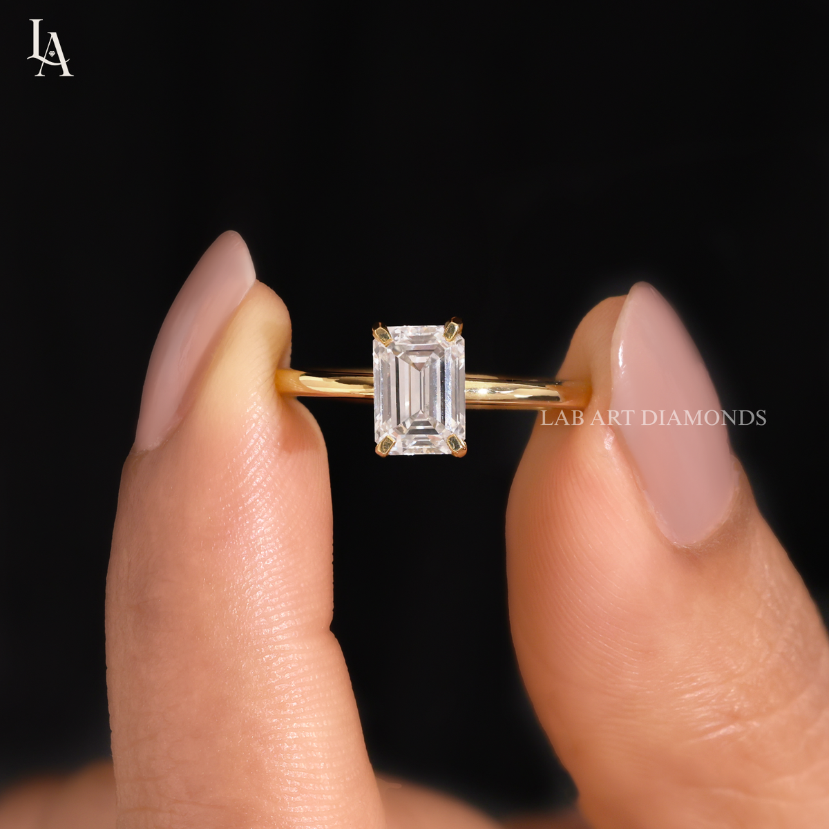 Emerald Cut Solitaire Engagement Ring