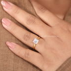 Asscher Cut Solitaire Engagement Ring