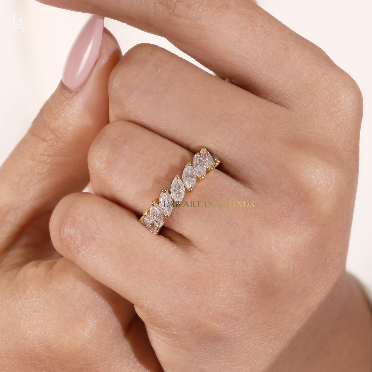 Marquise Cut East West Wedding Ring