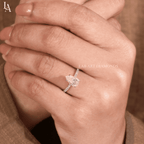 Pear Cut Tear Drop Solitaire Engagement Ring