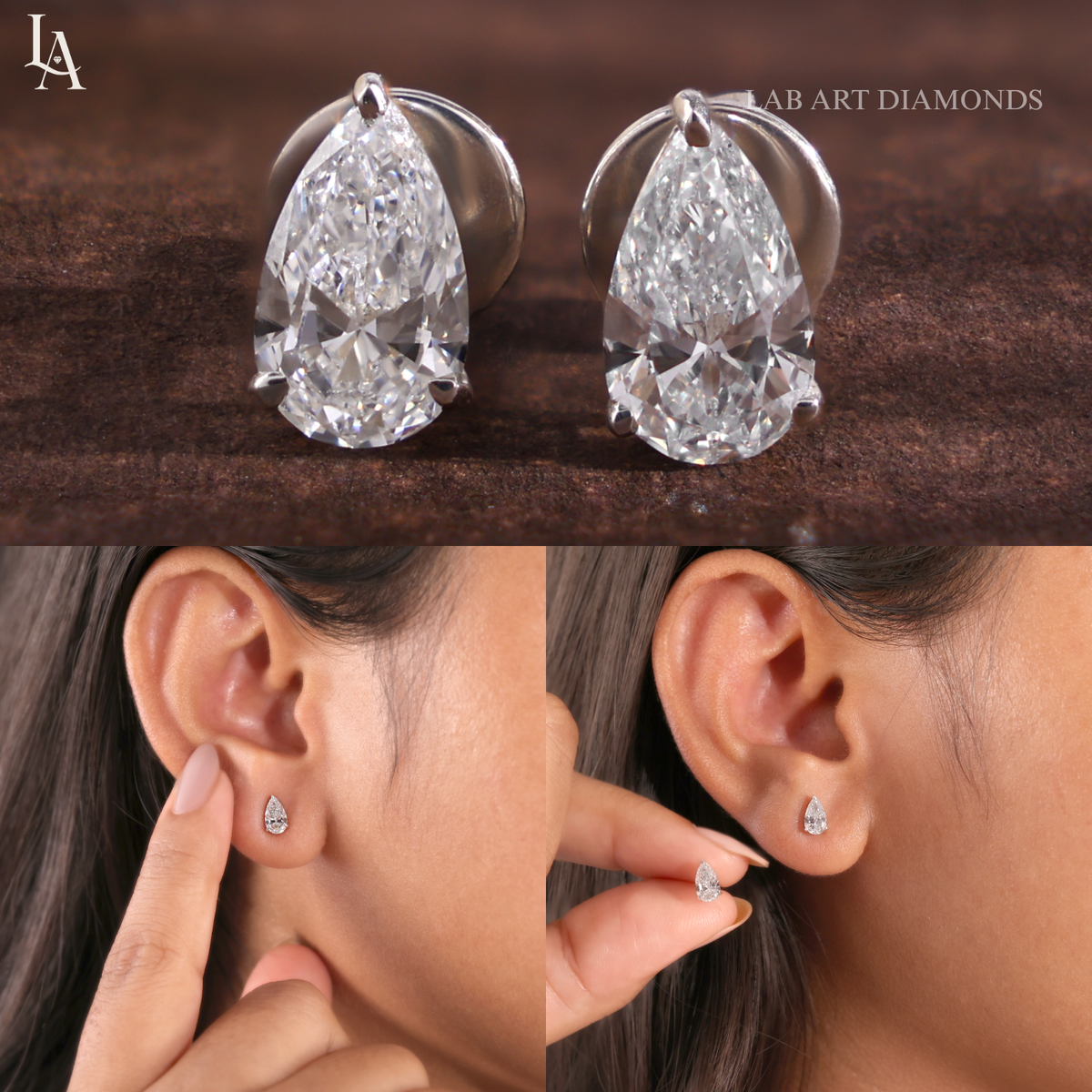 Pear Cut Stud Earrings