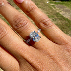 Oval Cut Hidden Halo Engagement Ring